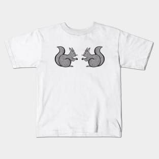 Red Squirrels in Love - cute and fun animal design - on white Kids T-Shirt